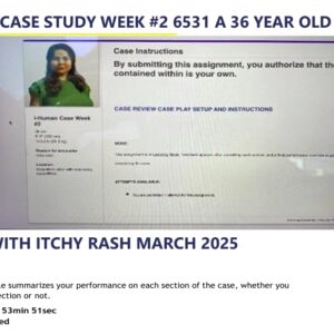 Excel in NRNP 6531 Week 2 with this i-Human case study of a 32-year-old with an itchy rash! Updated for 2025, it offers expert practice and solutions for clinical mastery—start now