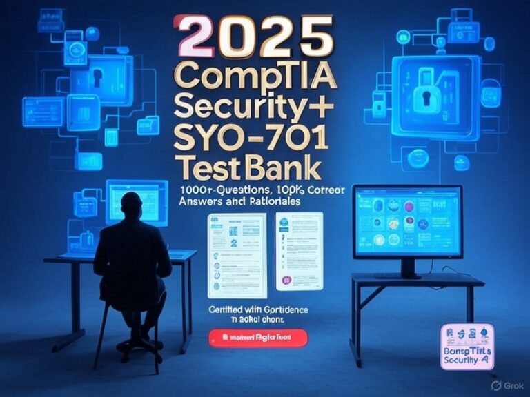 2025 CompTIA Security+ SY0-701 Test Bank Exam with 1000+ Questions, 100 ...