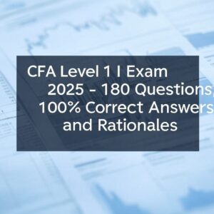 Chartered Financial Analyst (CFA) Level 1 Exam