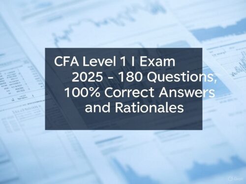 Chartered Financial Analyst (CFA) Level 1 Exam
