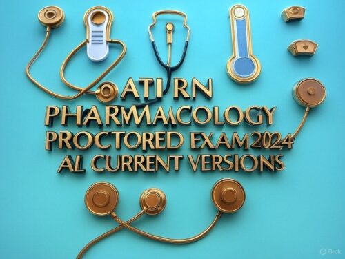 A 2024 ATI RN Pharmacology Proctored Exam study guide with all current versions, accurate real exam questions, and verified answers for a guaranteed pass and Graded A.