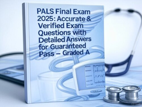 PALS Final Exam 2025: Accurate & Verified Exam Questions with Detailed Answers for Guaranteed Pass – Graded A
