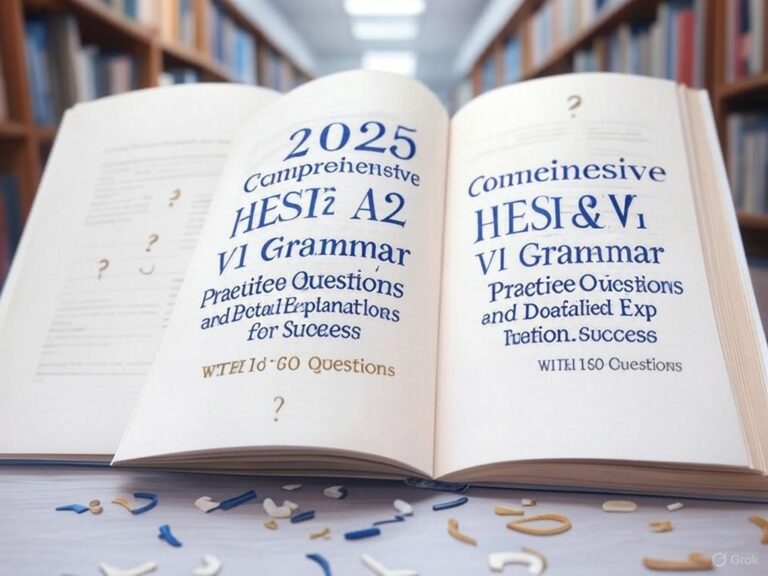 2025 Comprehensive HESI A2 V1 Grammar Practice Questions and Detailed