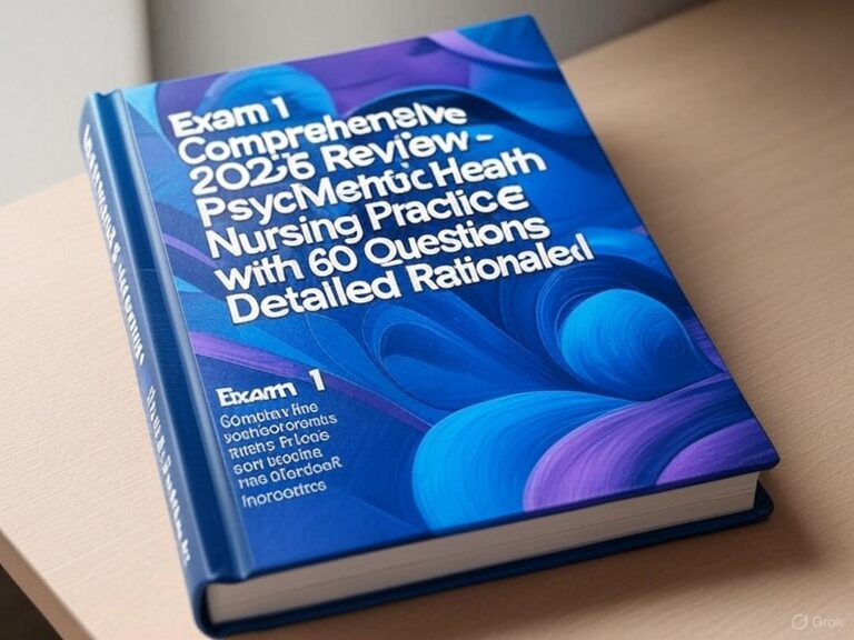 Exam 1 Comprehensive 2025 Review – Psychiatric and Mental Health ...