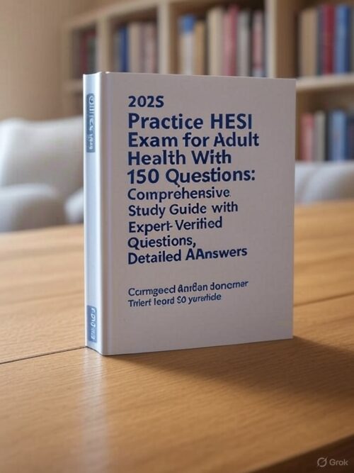 2025 Practice HESI Exam for Adult Health With 150 Questions: Comprehensive Study Guide with Expert-Verified Questions, Detailed Answers