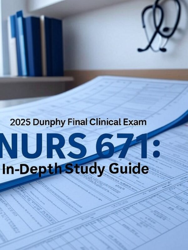2025 NURS 671 Dunphy Final Clinical Exam