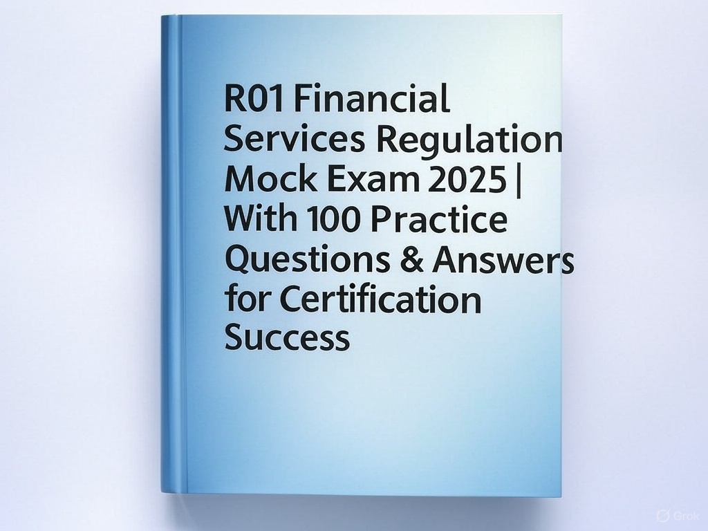 Example Questions For R01 Exam R01 Financial Services Regulation Mock Exam 2025 | With 100 Practice ...