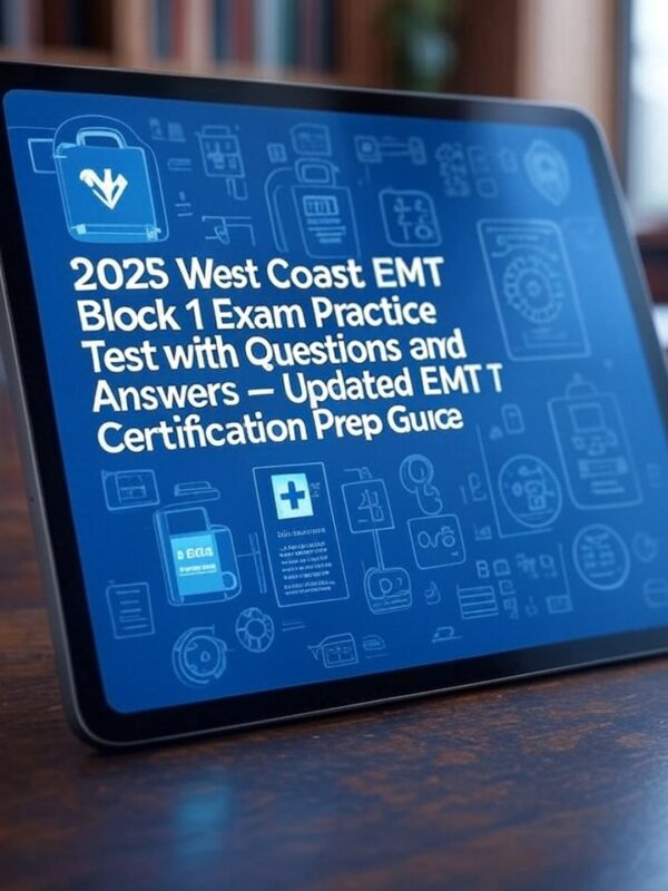 2025 West Coast EMT Block 1 Exam