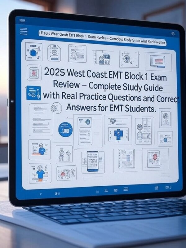 2025 West Coast EMT Block 1 Exam