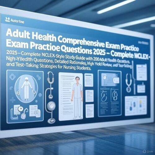 2025 Adult Health Exam with 200 NCLEX-style questions
