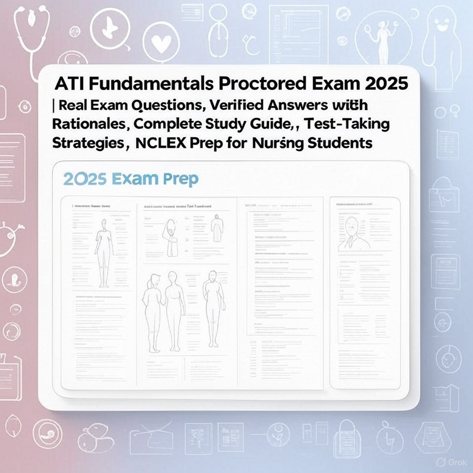 ATI Fundamentals Proctored Exam 2025 | Real Exam Questions, Verified ...