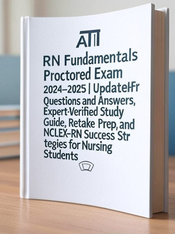 ATI RN Fundamentals Proctored Exam 2024