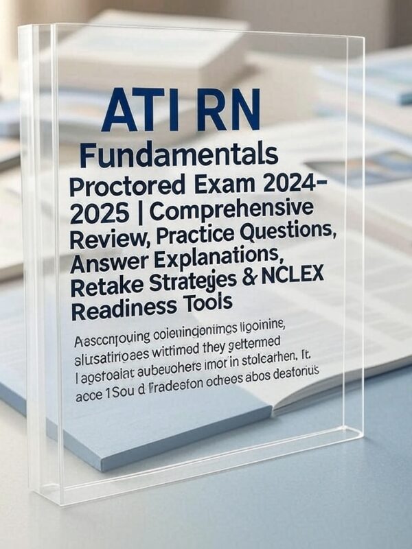 ATI RN Fundamentals Proctored Exam 2024