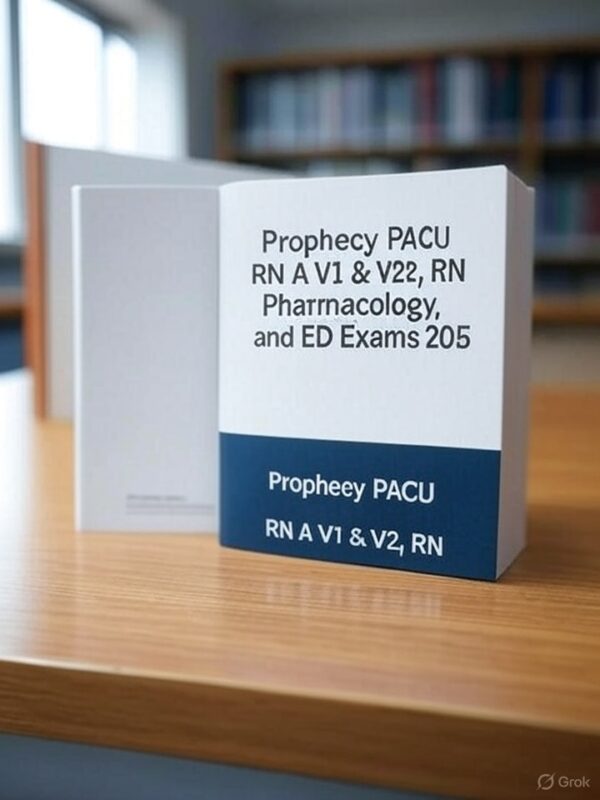 Prophecy PACU RN A V1 & V2, RN Pharmacology, and ED Exams 2025