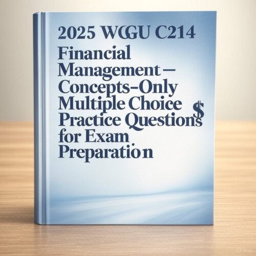 WGU C214 Financial Management exam