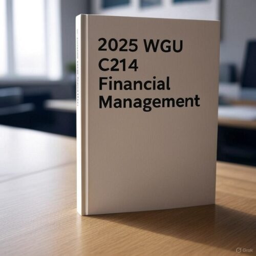 WGU C214 Financial Management exam