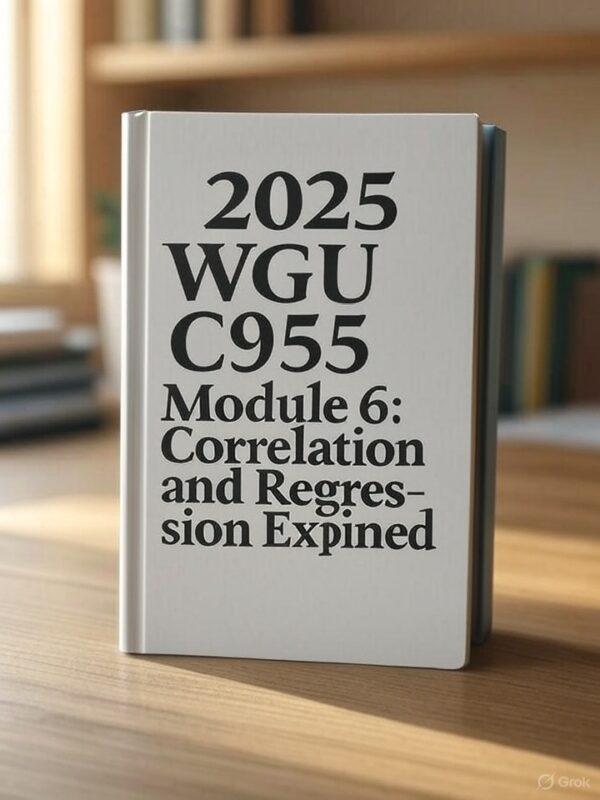 2025 WGU C955 Module 6: Correlation and Regression