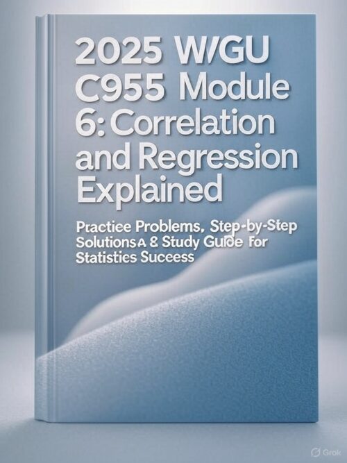 2025 WGU C955 Module 6: Correlation and Regression