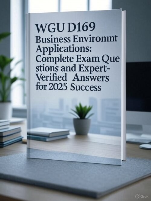 WGU D169 Business Environment Applications