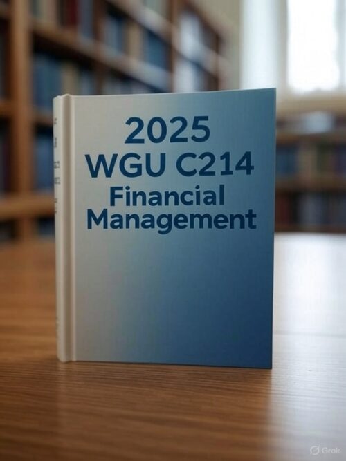 WGU C214 Financial Management