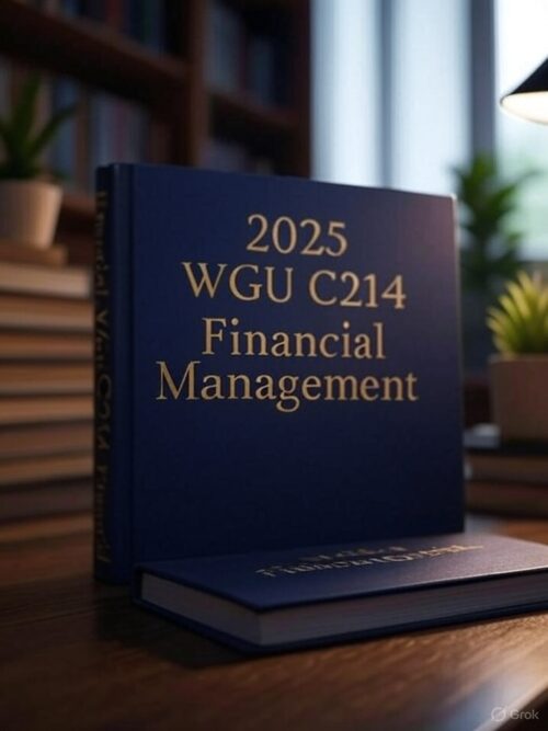 WGU C214 Financial Management