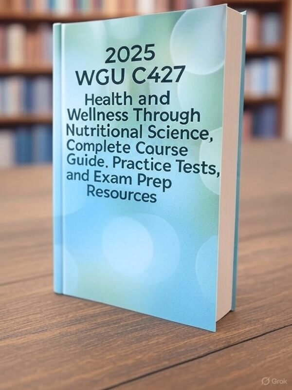 WGU C427 Nutritional Science