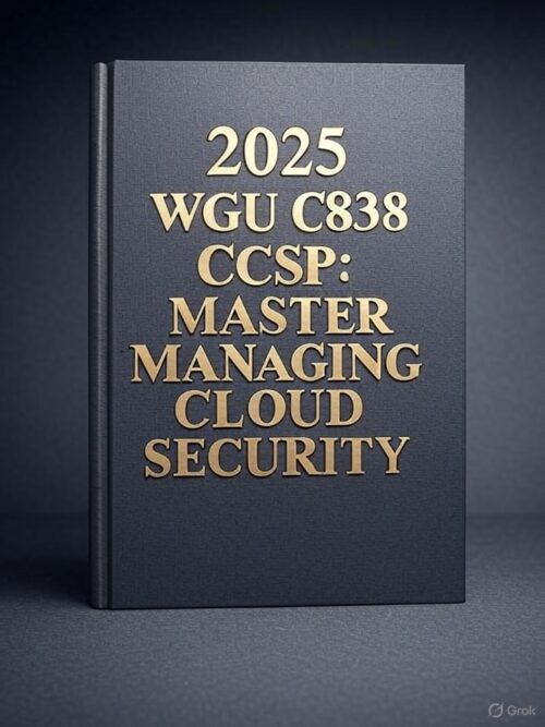 2025 Managing Cloud Security exam