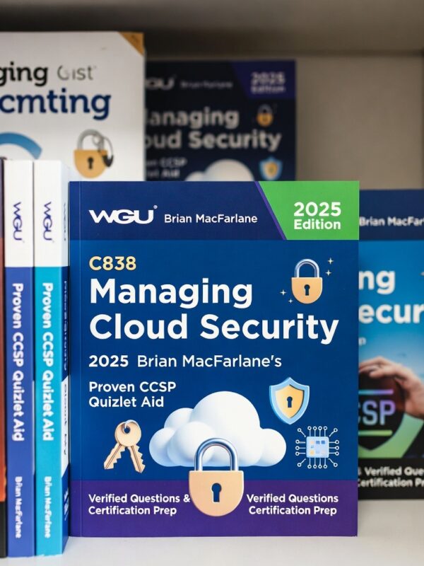 WGU C838 Managing Cloud Security 2025: