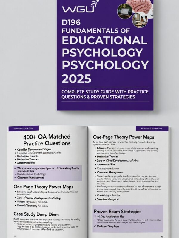 WGU D196 Fundamentals of Educational Psychology
