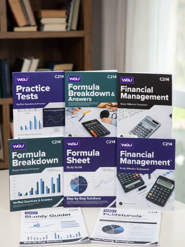 WGU C214 Financial Management