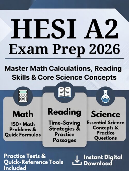 HESI A2 2026! Math calculations, reading skills & core science