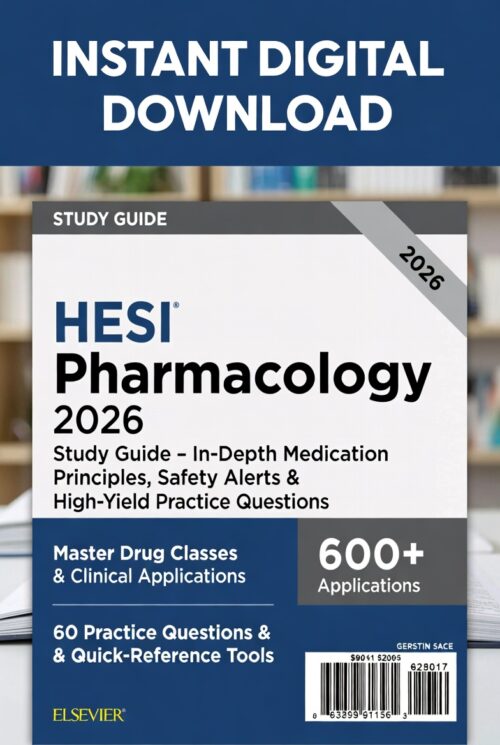HESI Pharmacology 2026! In-depth medication principles