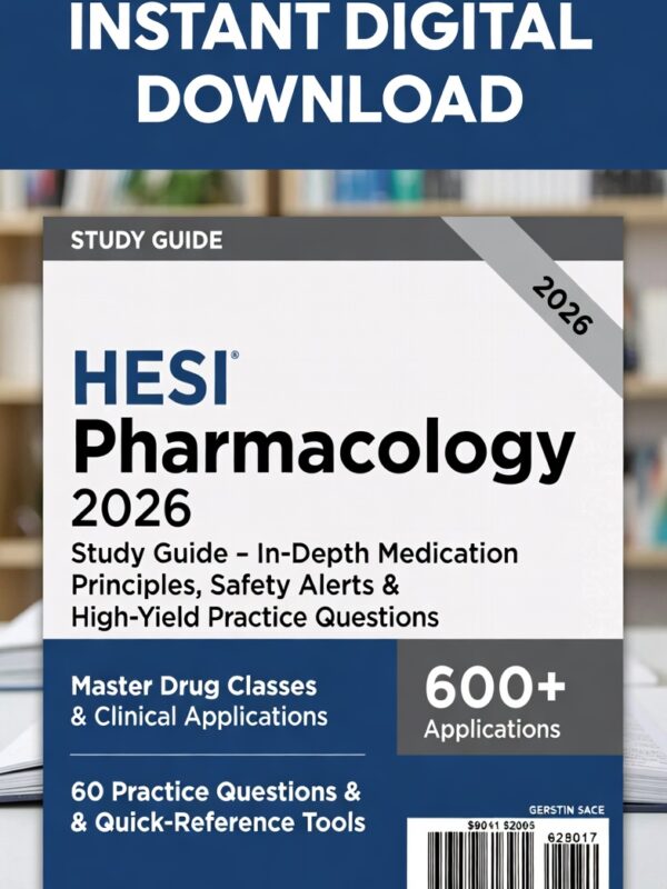 HESI Pharmacology 2026! In-depth medication principles