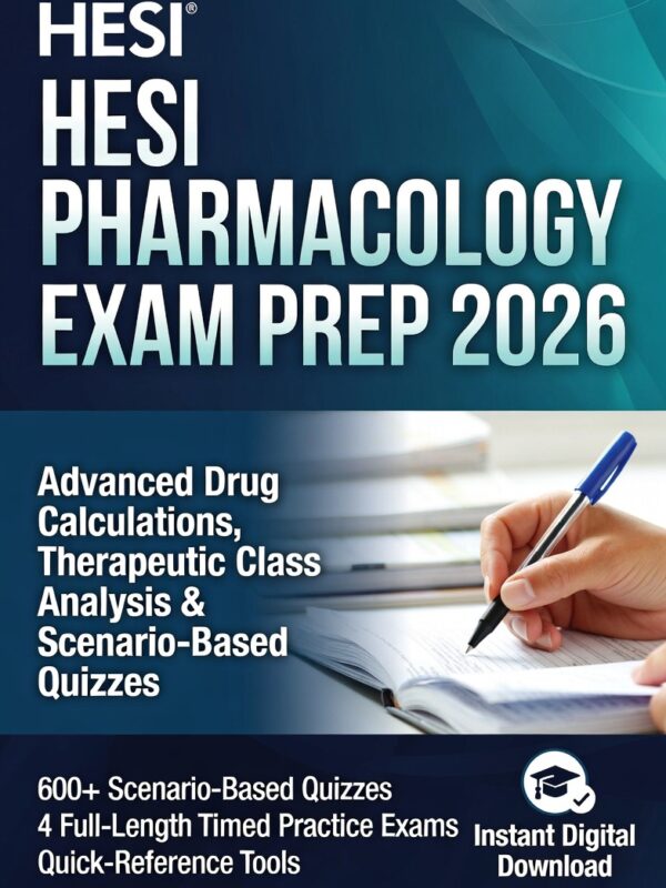 HESI Pharmacology 2026! Advanced drug calculations