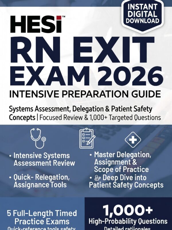 2026 HESI RN Exit focus