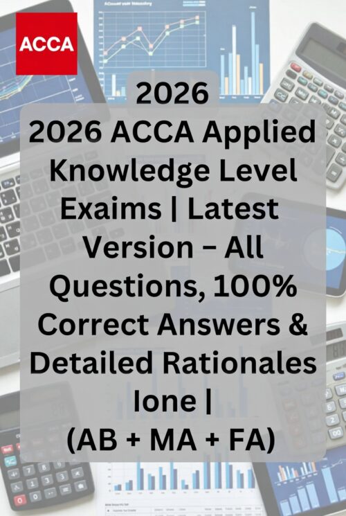 2026 ACCA Applied Knowledge (AB + MA + FA)! Latest full exams
