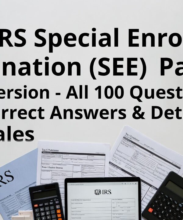 2026 IRS Special Enrollment Examination (SEE) Part 2 | Latest Version – All 100 Questions, 100% Correct Answers & Detailed Rationales