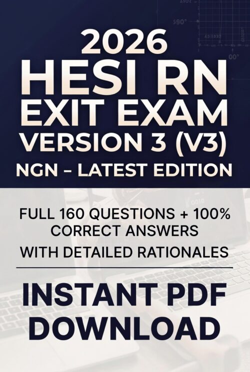 2026 HESI RN Exit Exam V3 NGN