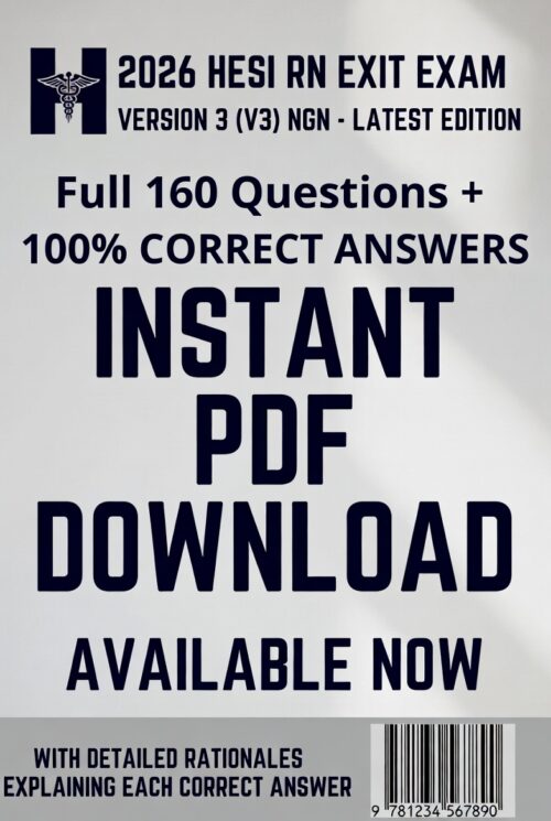 2026 HESI RN Exit Exam V3 NGN
