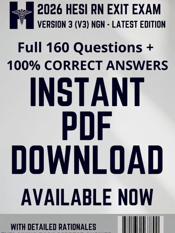 2026 HESI RN Exit Exam V3 NGN