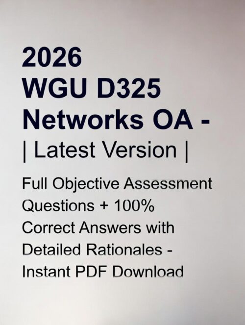2026 WGU D325 Networks OA