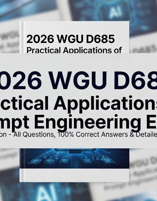 2026 WGU D685 Prompt Engineering Exam