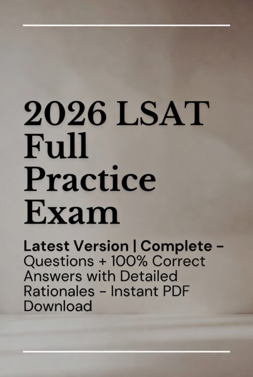2026 LSAT! Full latest-format practice exam