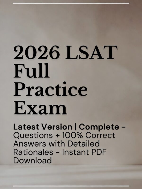2026 LSAT! Full latest-format practice exam
