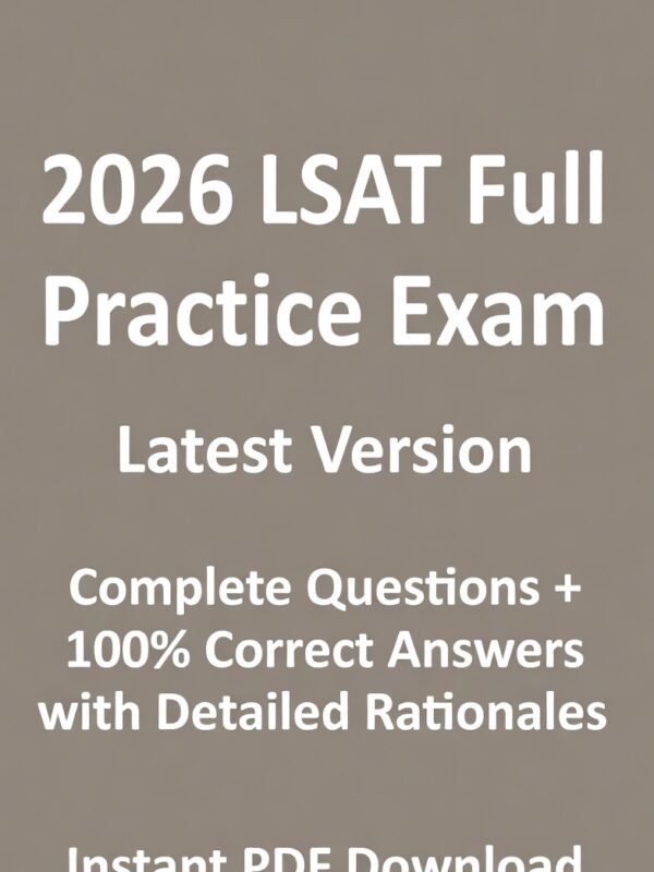 2026 LSAT! Full latest-format practice exam