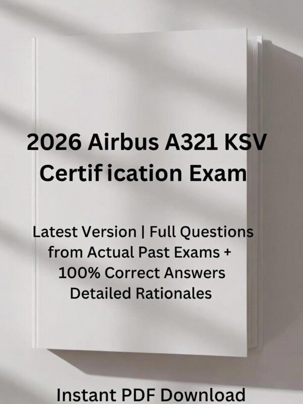 2026 Airbus A321 KSV exam