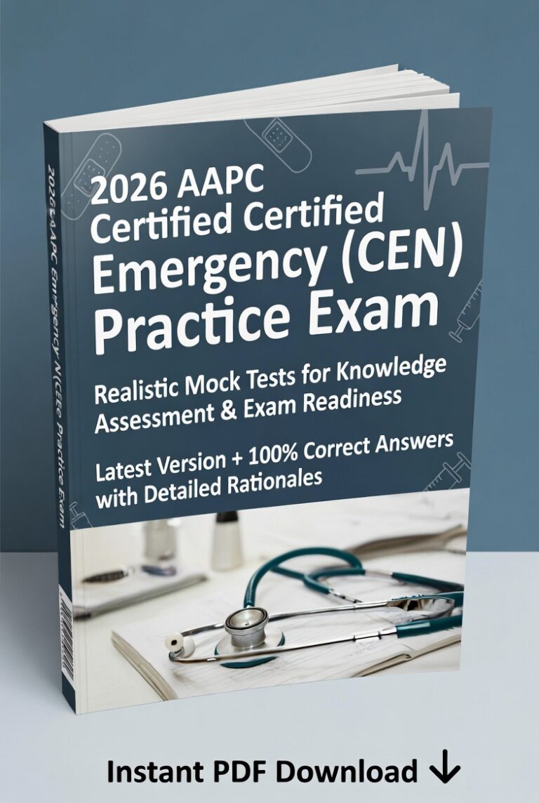 Cen Certificate Example.pdf 2026 AAPC Certified Emergency Nurse (CEN) Practice Exam – Realistic ...