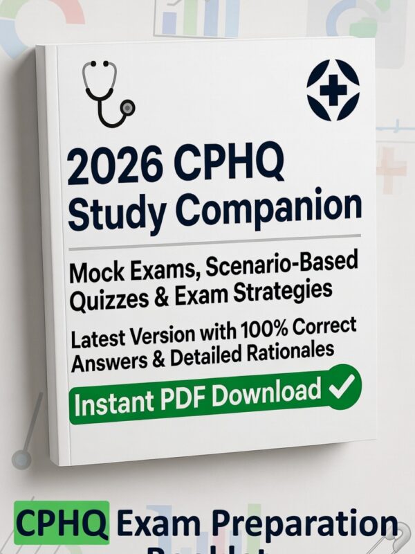 2026 CPHQ exam! 4 full mocks, 300+ scenario-based quizzes