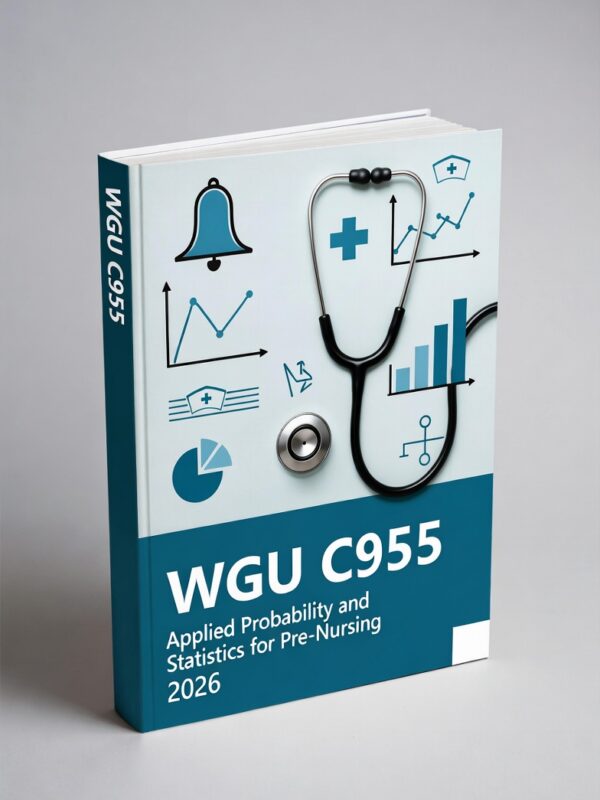 WGU C955 Applied Probability and Statistics for Pre-Nursing 2026