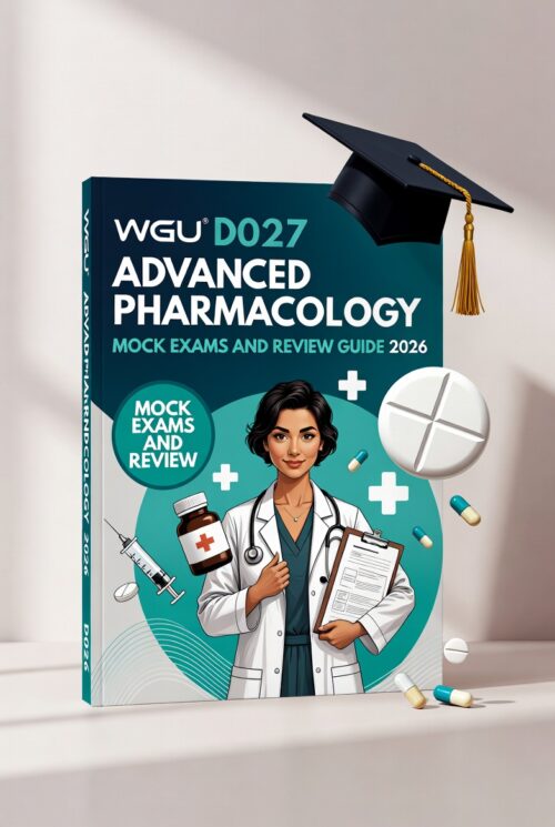 WGU D027 Advanced Pharmacology 2026 Mock Exams